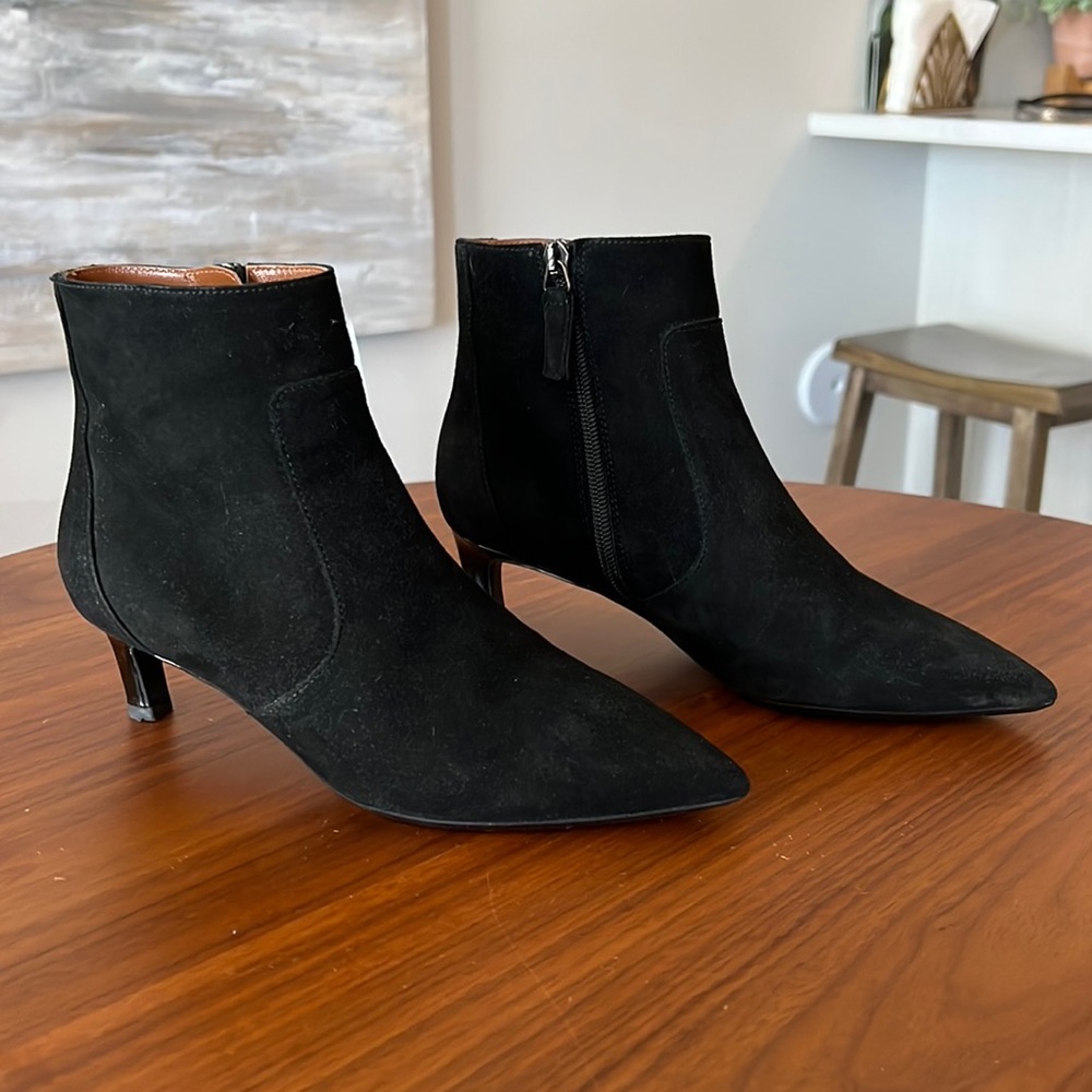 Aquatalia - Size 6.5 - Marilisa Suede Kitten Heel Ankle Boots